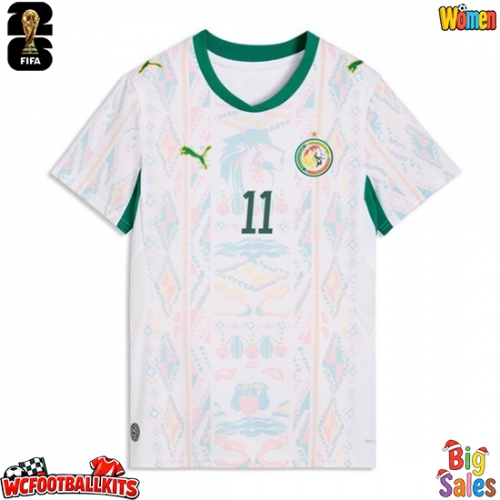 Senegal Nicolas Jackson #11 Replica Home Stadium Shirt for Women World Cup 2026 Short Sleeve